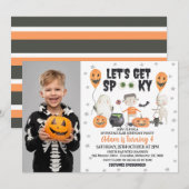 Laten krijgen Spooky Boys Foto Halloween Verjaarda Kaart (Voorkant / Achterkant)