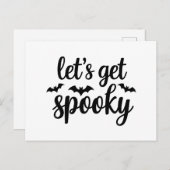 Laten krijgen Spooky Halloween Vleermuizen Grafisc Briefkaart (Voorkant / Achterkant)