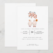 Laten krijgen spooky schattige spook halloween uit kaart (Voorkant / Achterkant)