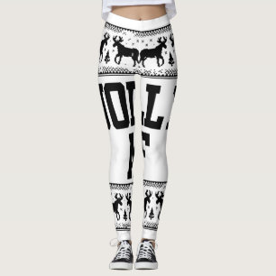 Laten krijgen verlicht kerstavond feest voor manne leggings