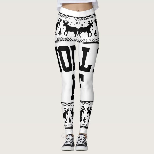 Laten krijgen verlicht kerstavond feest voor manne leggings (Voorkant)