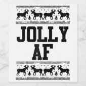 Laten krijgen verlicht kerstavond feest voor manne wijn etiket (Enkel label)