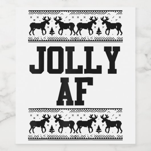 Laten krijgen verlicht kerstavond feest voor manne wijn etiket (Enkel label)