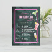 Laten krijgen wild zebra luipaard neon roze bachel kaart (Staand voorkant)