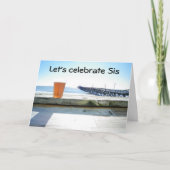 "LATEN PARTIJSISTER" BIRTHDAY WISHEERT KAART (Voorkant)