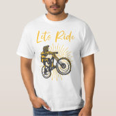 Laten rijden, fietsliefhebber t-shirt (Voorkant)