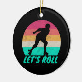 Laten Roll Meisjes Keramisch Ornament (Links)