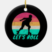 Laten Roll Meisjes Keramisch Ornament (Achterkant)