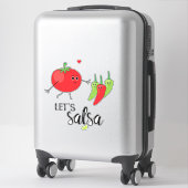 Laten Salsa Ballroom Tango Dancing Paar Sticker (Koffer)