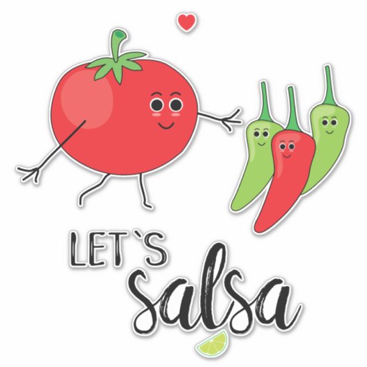 Laten Salsa Ballroom Tango Dancing Paar Sticker (Voorkant)