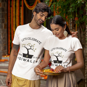 Laten vieren groen & schoon Diwali T-shirt