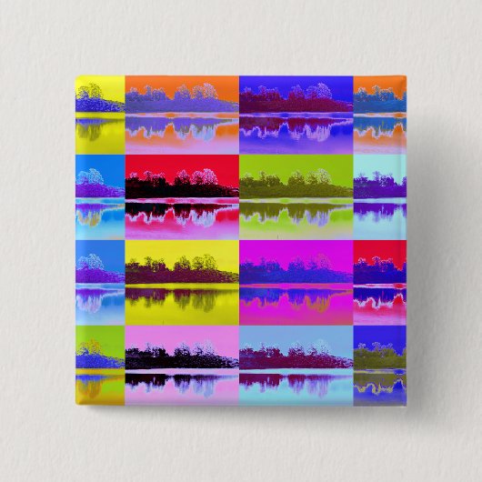 LATEN VIERKANTE BUTTON 5,1 CM (Voorkant)