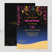 Laten we 16-jarige uitnodiging vieren (Voorkant / Achterkant)