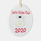 Laten we 2020 weggooien keramisch ornament (Rechts)