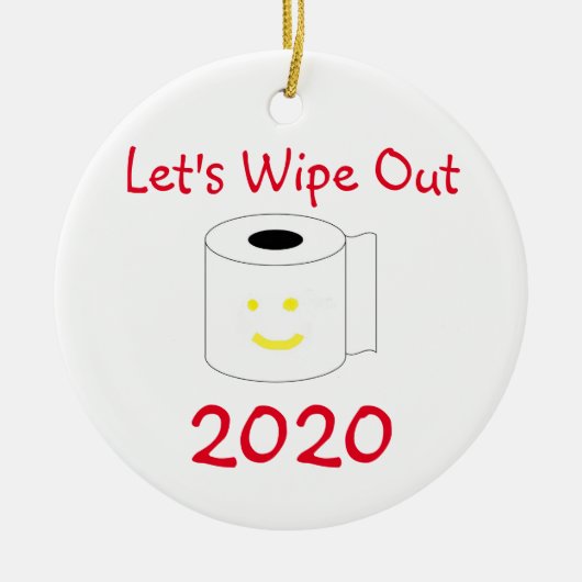 Laten we 2020 weggooien keramisch ornament (Voorkant)