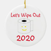 Laten we 2020 weggooien keramisch ornament (Achterkant)