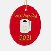 Laten we 2021 keramisch Ornament wegvegen (Rechts)