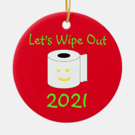 Laten we 2021 keramisch Ornament wegvegen