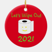 Laten we 2021 keramisch Ornament wegvegen (Achterkant)