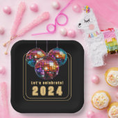Laten we 2024 vieren papieren bordje (Feest)