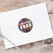 Laten we 2025 vieren ronde sticker