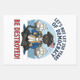 Laten we 250 jaar democratie niet vergeten 4 juli inpakpapier vel