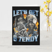 Laten we 6 7endy Cool Grappige Alpha Wolf Weerwolf Kaart (Gele Bloem)