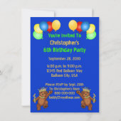 Laten we 6-de-verjaardag Beer prins Kaart (Achterkant)