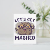 Laten we aardappelpuree halen briefkaart (Staand voorkant)