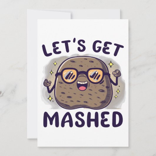 Laten we aardappelpuree halen kaart (Voorkant)