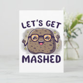 Laten we aardappelpuree halen kaart (Staand voorkant)