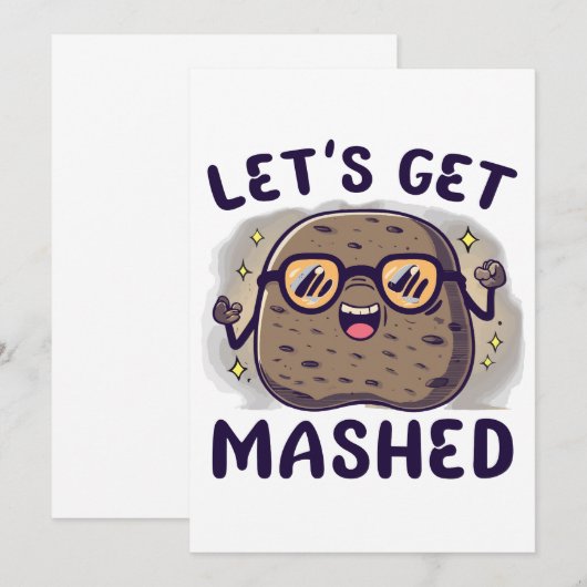 Laten we aardappelpuree halen kaart (Voorkant / Achterkant)