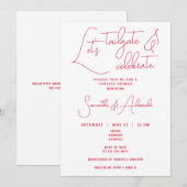 Laten we achterklep en vieren bruiloft paar douche kaart (Voorkant / Achterkant)