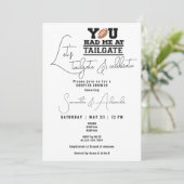 Laten we achterklep & vieren bruidspaar douche kaart (Staand voorkant)