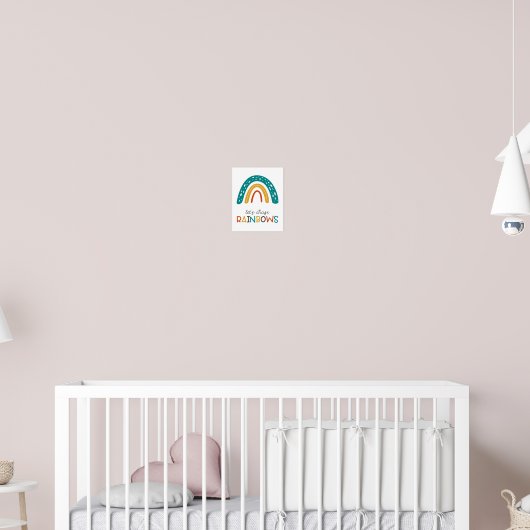 Laten we achtervolgen regenbogen Kwekerij Wall Art Poster (Kinderkamer 2)