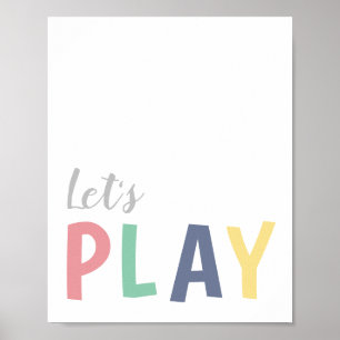 Laten we afspeelkamer spelen voor meisjes Poster