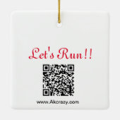 Laten we Alaskan Ceramic Ornament uitvoeren (Achterkant)