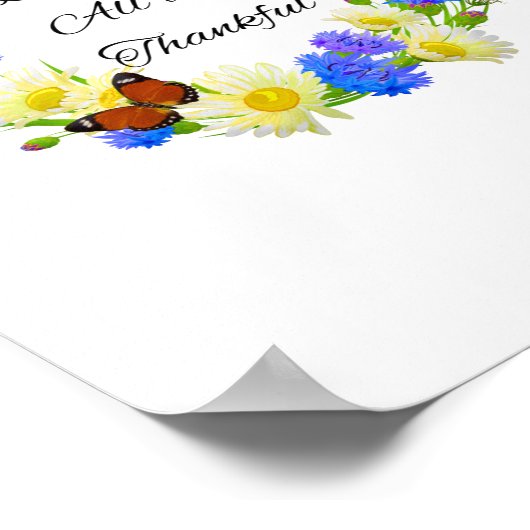 Laten we allemaal dankbaar zijn - Inspirerend thui Poster (Hoek)