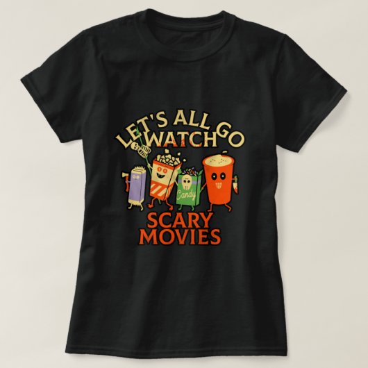 LATEN WE ALLEMAAL ENGE FILMS KIJKEN T-SHIRT (Design voorkant)