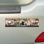 Laten we allemaal langs Funny Cats Bumpersticker g (Op auto)