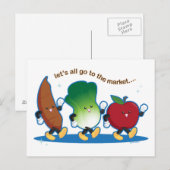 Laten we allemaal naar de markt gaan briefkaart (Voorkant / Achterkant)