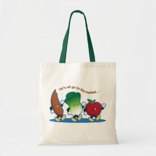 Laten we allemaal naar de markt gaan tote bag
