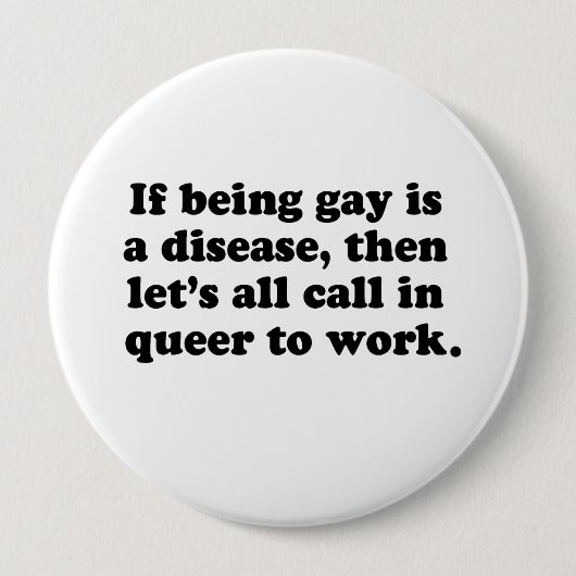 Laten we allemaal Queer bellen om te werken Ronde Button 4,0 Cm (Voorkant)