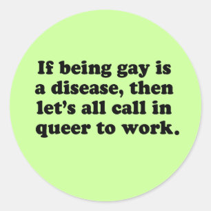 Laten we allemaal Queer bellen om te werken Ronde Sticker