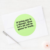 Laten we allemaal Queer bellen om te werken Ronde Sticker (Envelop)