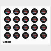 Laten we altijd kip gaan eten bij Taco Funny Ameri Ronde Sticker (Vel)