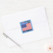 Laten we Amerika niet weer hydrosonisch maken Vierkante Sticker (Envelop)