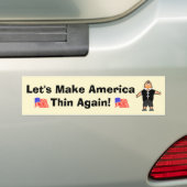 Laten we Amerika weer dun maken Bumpersticker (Op auto)