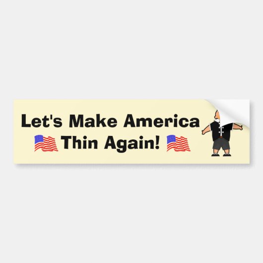 Laten we Amerika weer dun maken Bumpersticker (Voorkant)