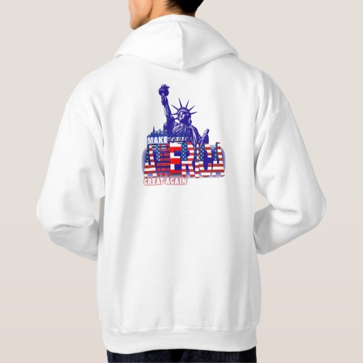 Laten we Amerika weer groot maken Hoodie (Achterkant)
